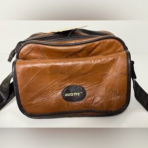 Rustic Genuine Leather 35mm SLR Shock Bag Camera Bag Vintage
